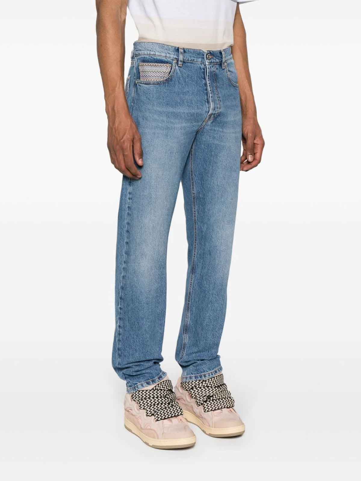 Shop Missoni 5 Pocket Denim Jeans In Azul