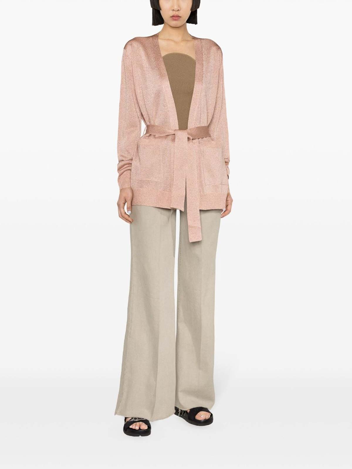 Shop Missoni Knitted Cardigan In Color Carne Y Neutral