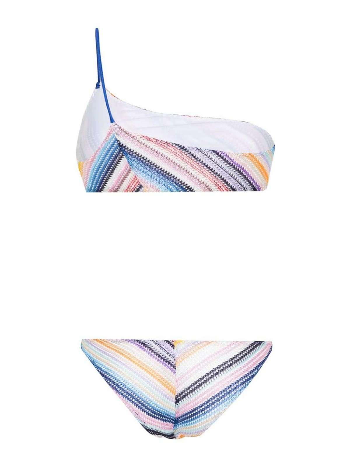 Shop Missoni One-shoulder Bikini Set In Azul