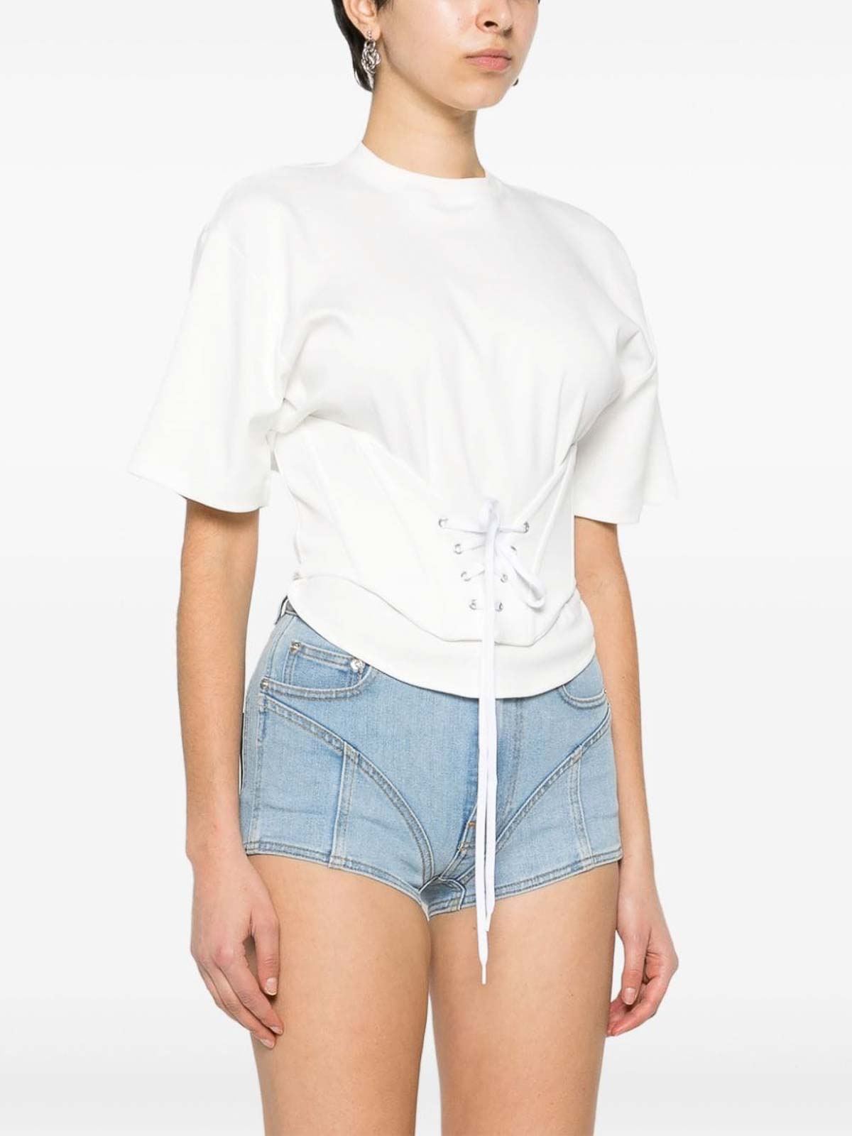 Shop Mugler Camiseta - Blanco