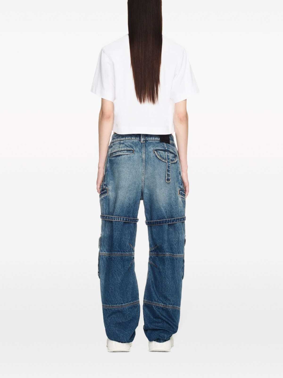 Shop Off-white Cargo Denim Jeans In Azul