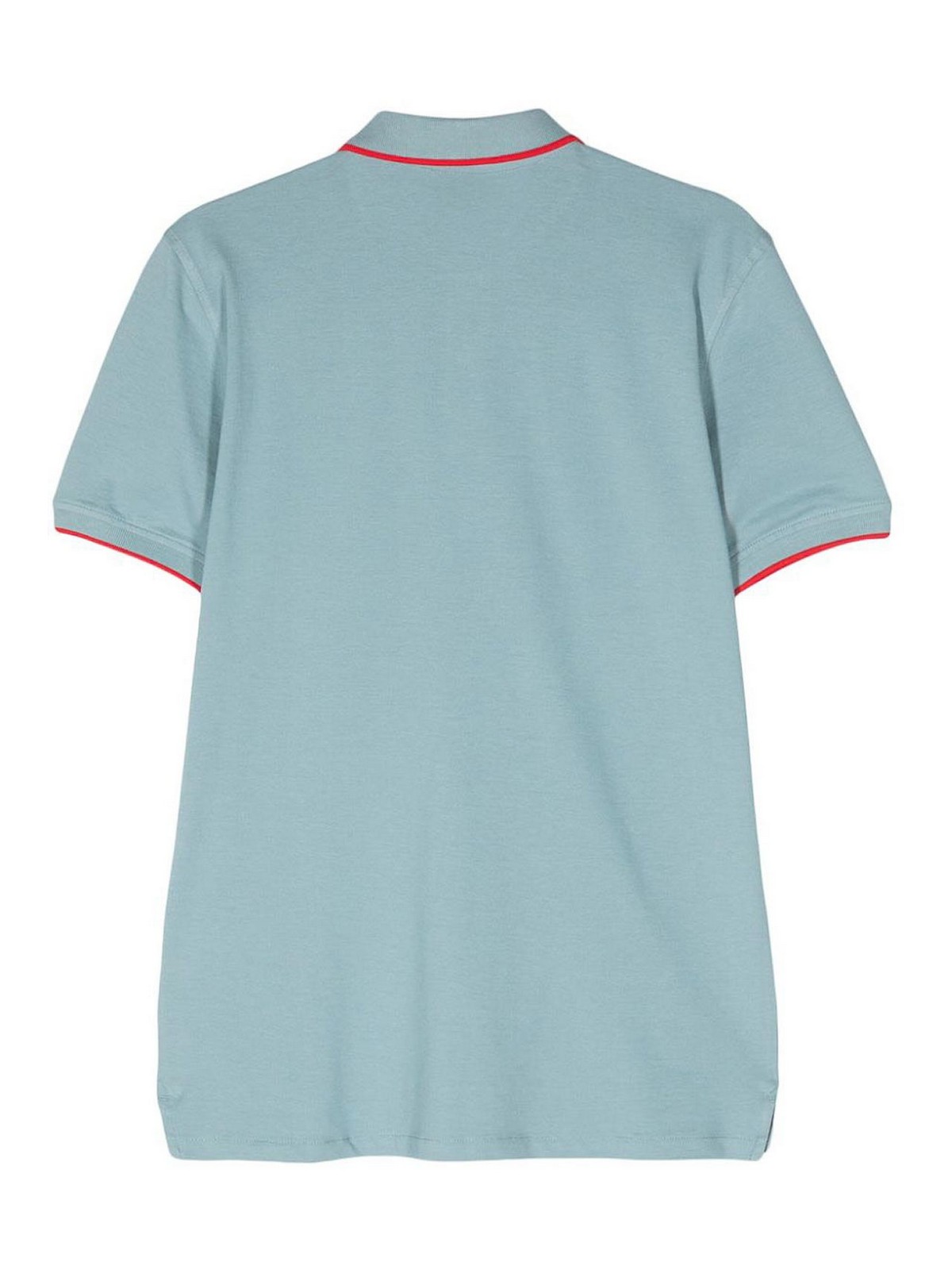 Shop Ps By Paul Smith Zebra Logo Cotton Polo Shirt In Blue