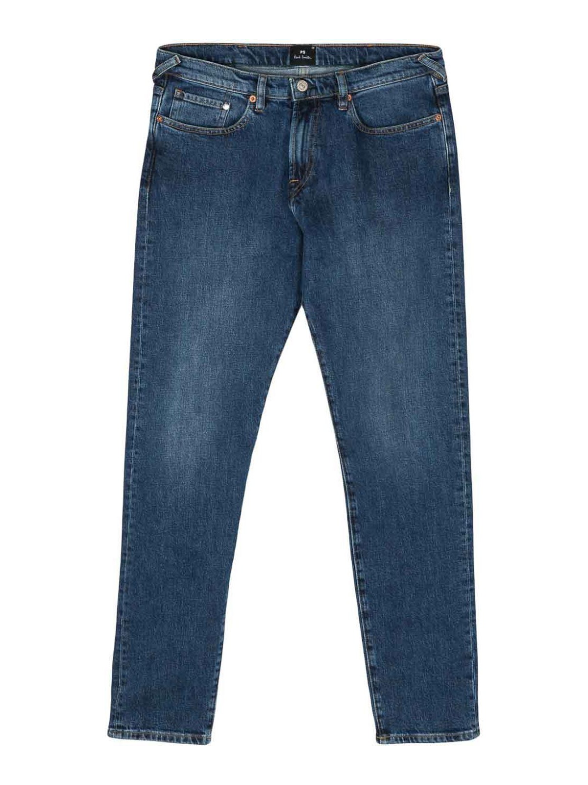 Shop Ps By Paul Smith Tapered Fit Denim Jeans In Blue