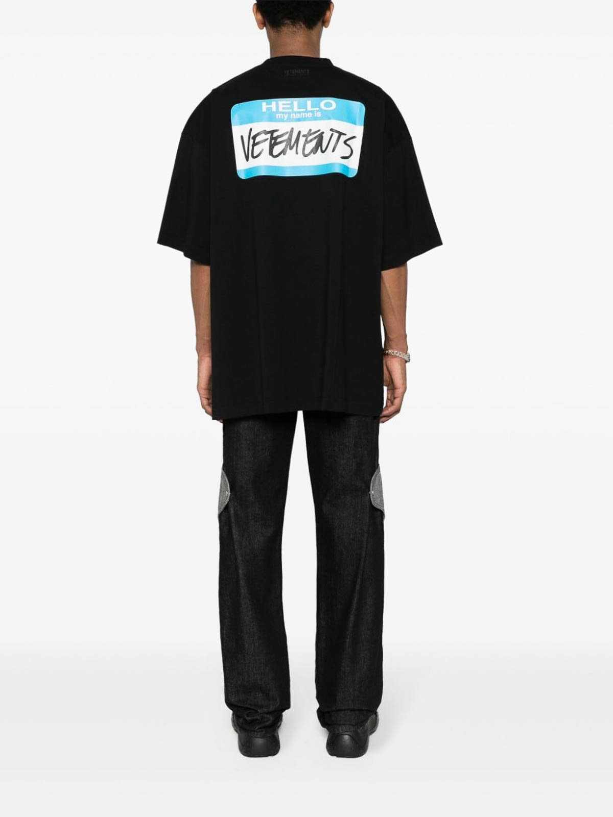 Vetements My Name Is Cotton T-Shirt - Black|UE64TR130BBLACK