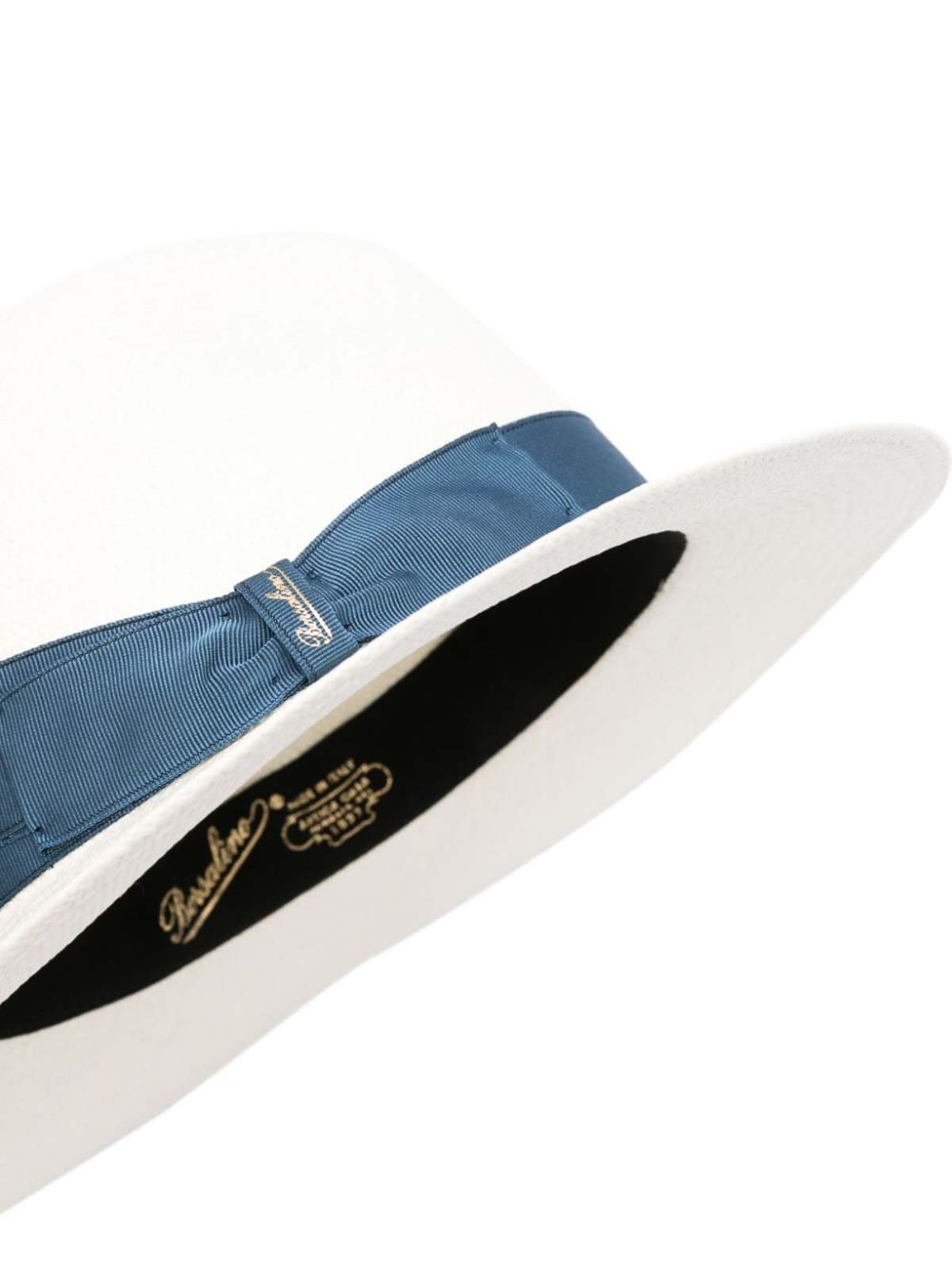 Shop Borsalino Monica Straw Panama Hat In Azul