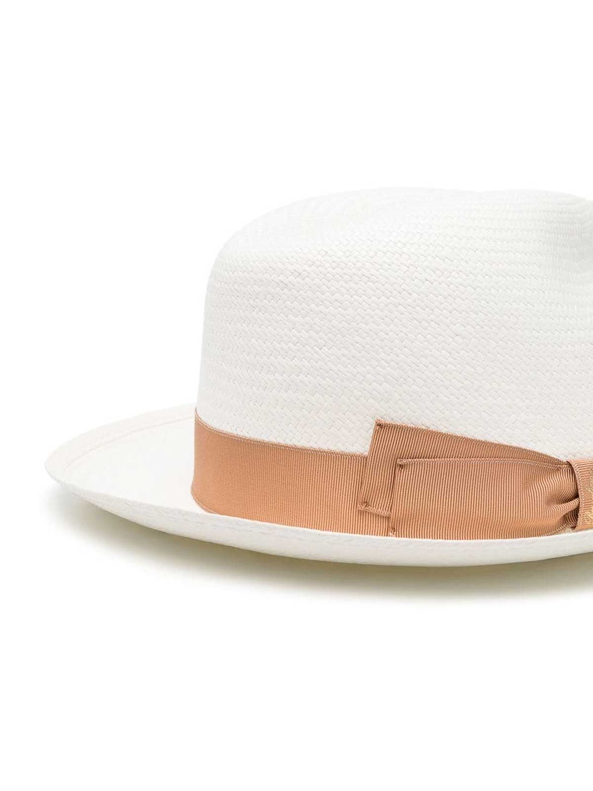 Shop Borsalino Monica Straw Panama Hat In Marrón