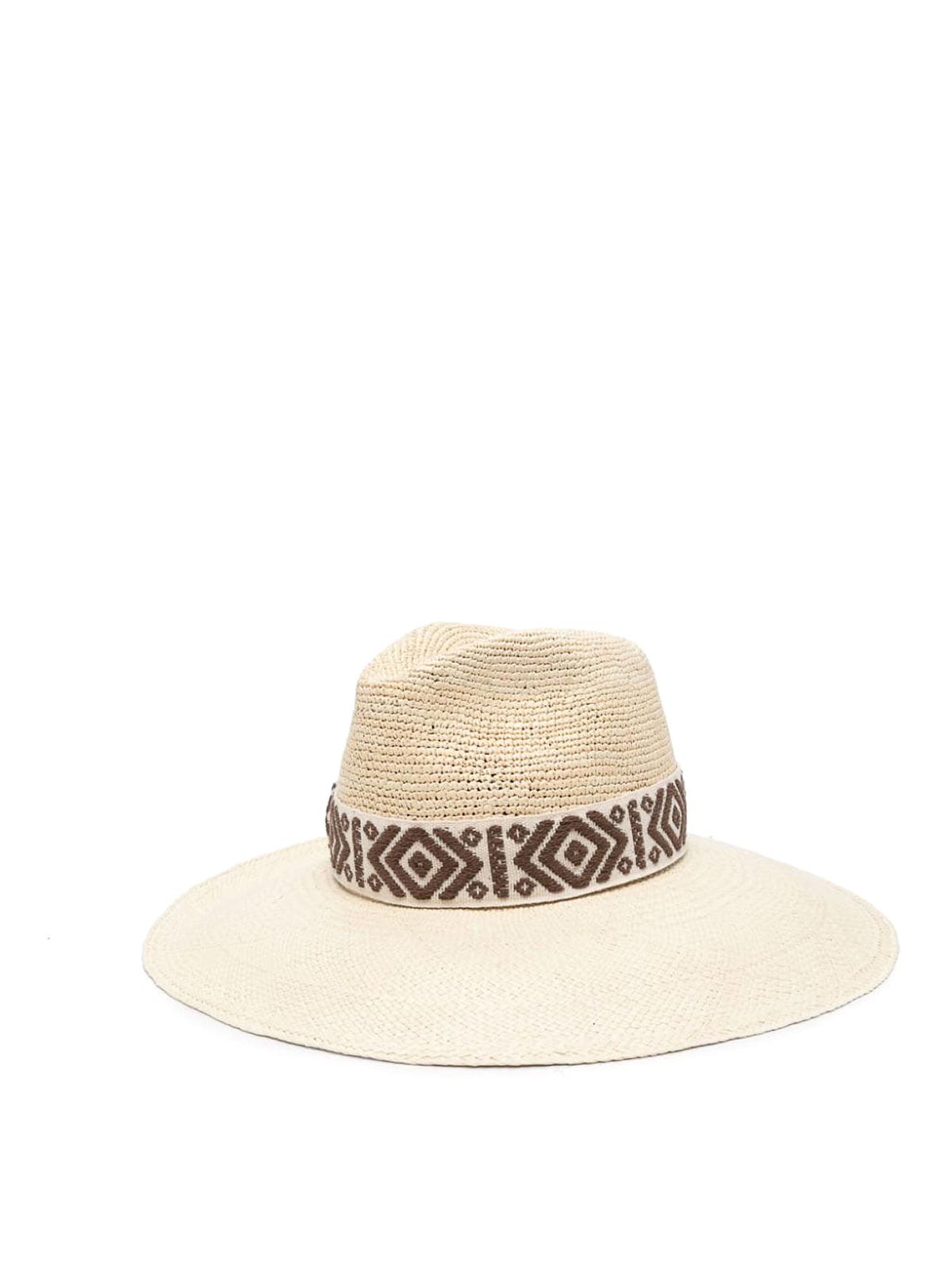 Shop Borsalino Sophie Semicrochet Panama Hat In Marrón