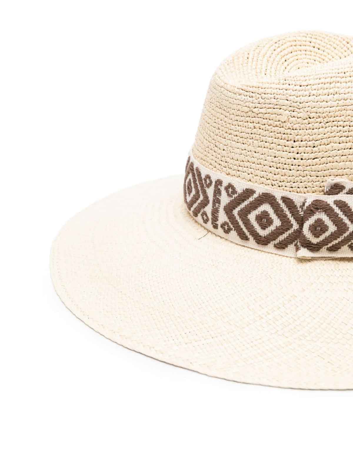 Shop Borsalino Sophie Semicrochet Panama Hat In Marrón
