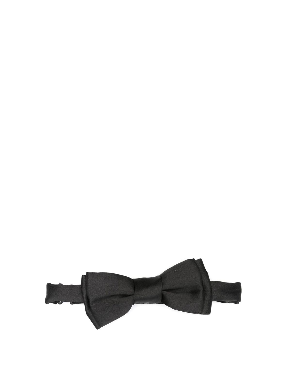 Shop Paul Smith Plain Silk Bow Tie In Black