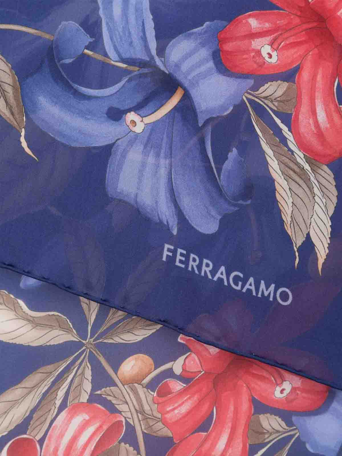 スカーフ Ferragamo - スカーフ - ブルー - 320825771260004