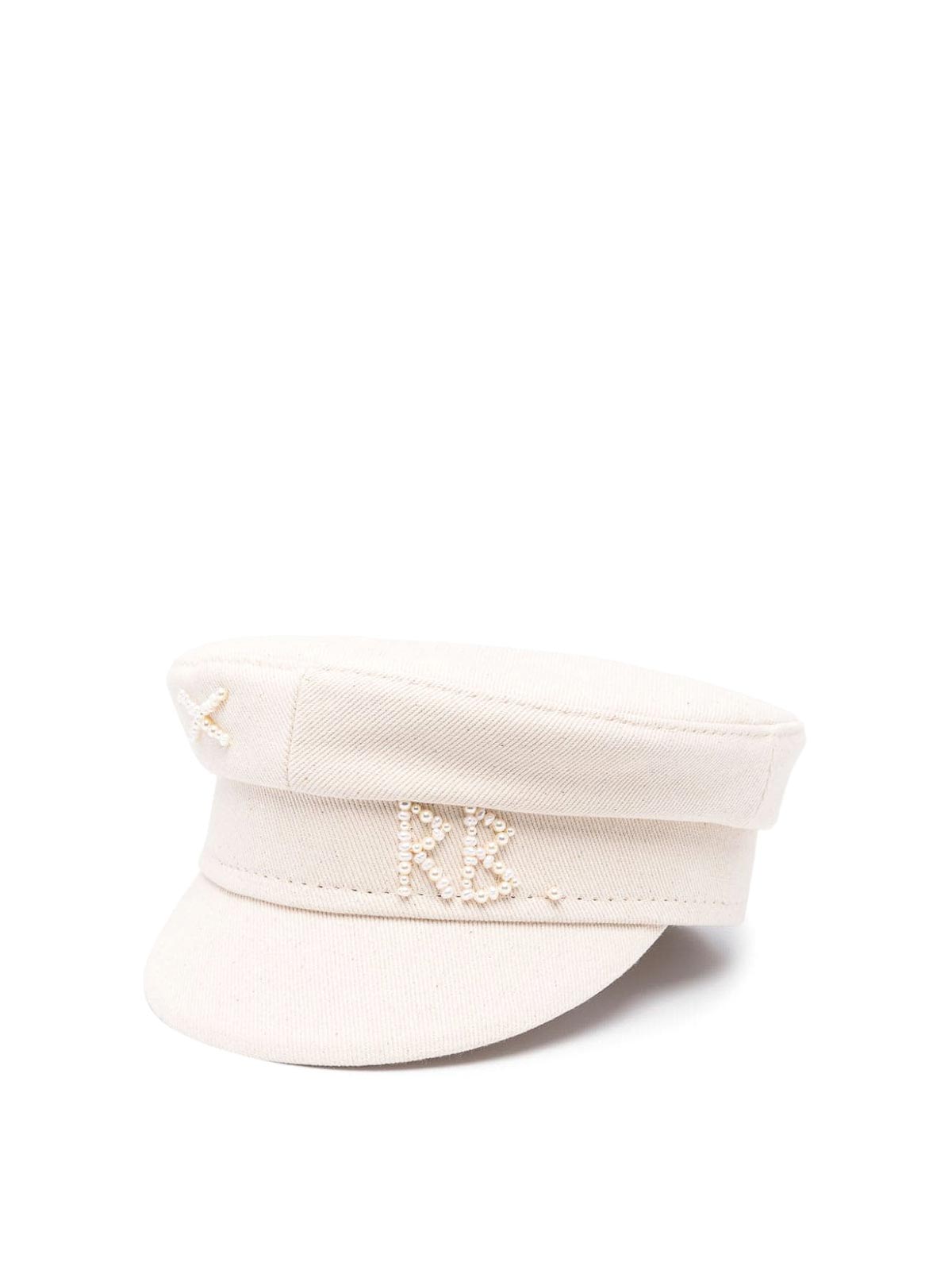 Shop Ruslan Baginskiy Baker Boy Cotton Cap In Blanco