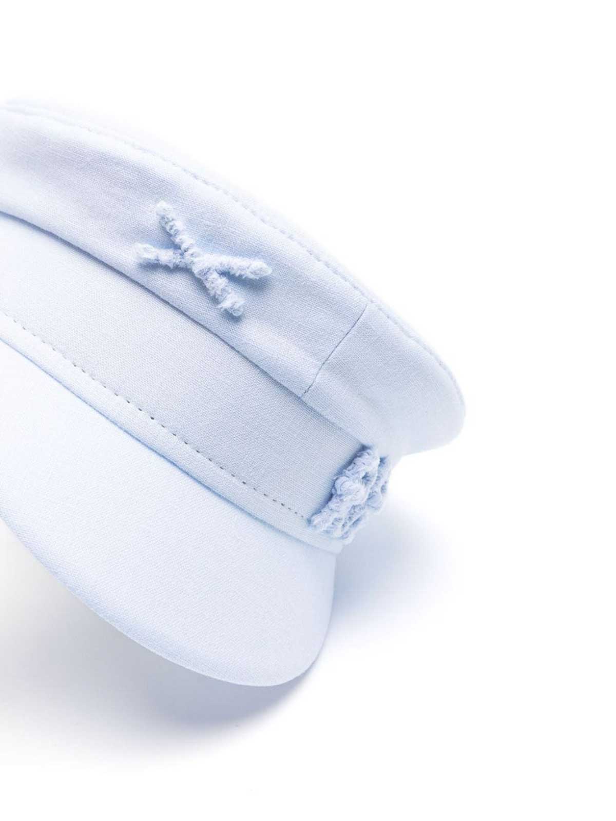 Shop Ruslan Baginskiy Baker Boy Linen Cap In Azul