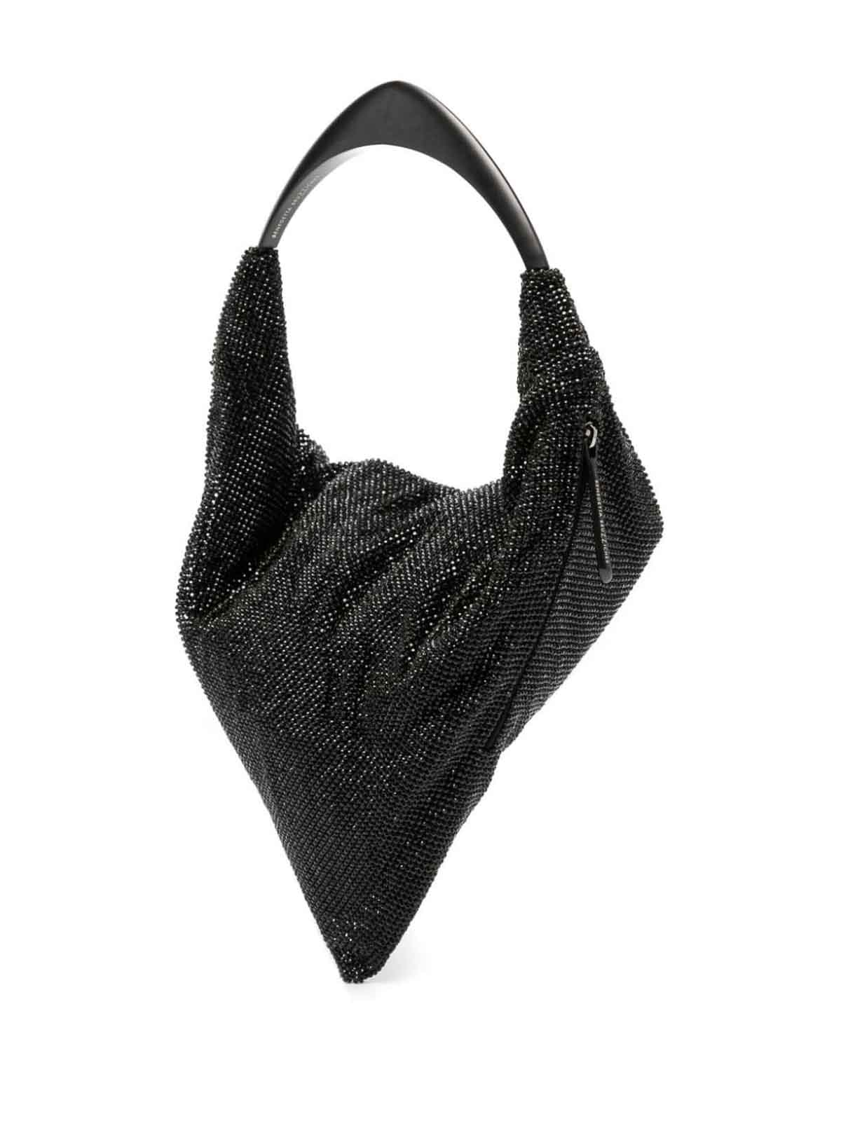 Shop Benedetta Bruzziches Ursolina Crystal-embellished Clutch Bag In Negro