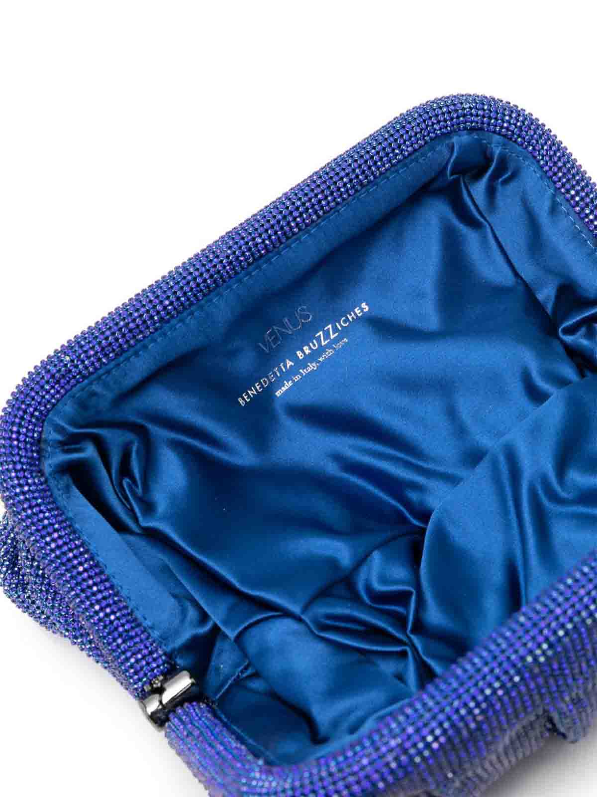 Shop Benedetta Bruzziches Venus La Grande Crystal Clutch Bag In Azul