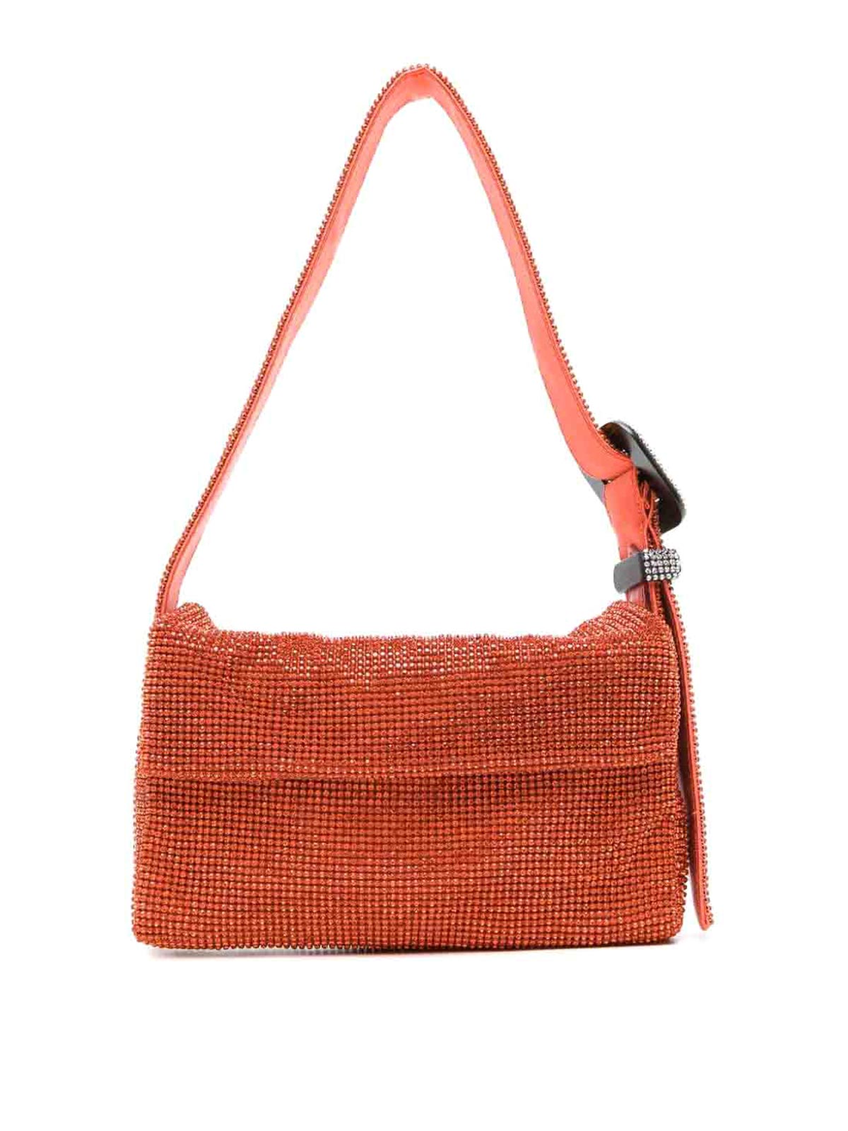 Benedetta Bruzziches Vitty La Mignon Crystal-embellished Mini Bag In Naranja