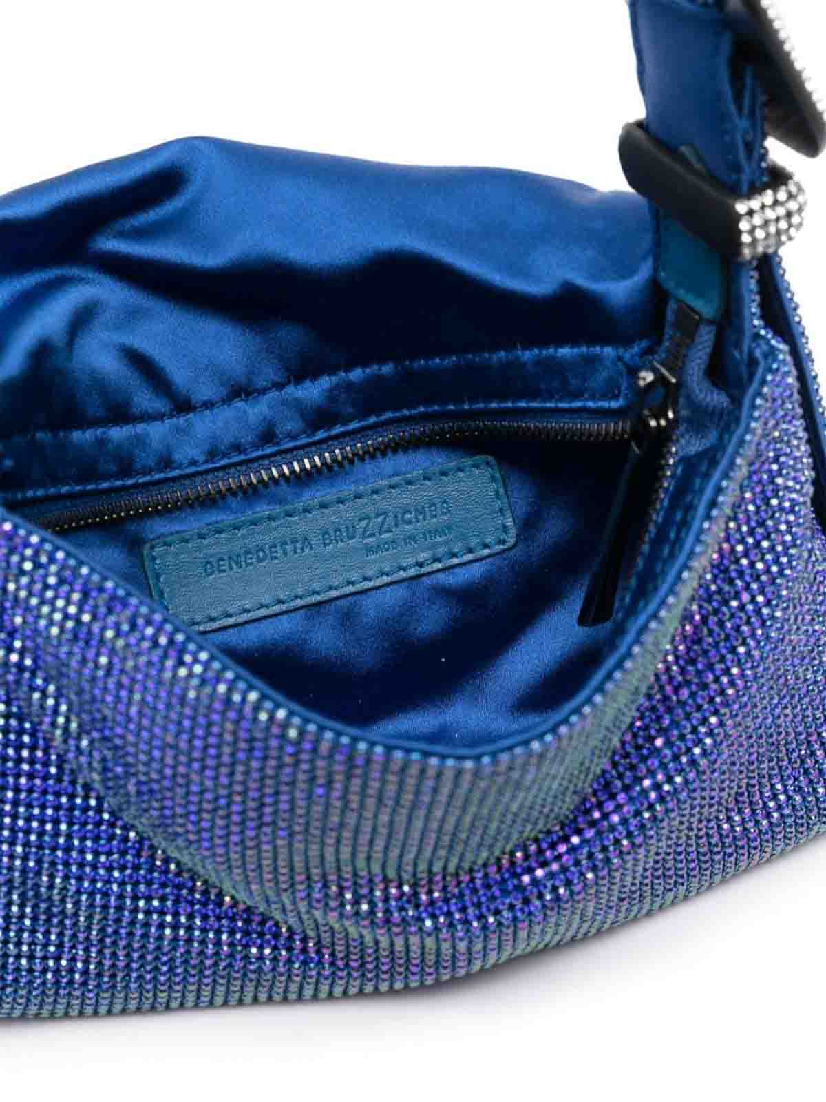 Shop Benedetta Bruzziches Vitty La Mignon Crystal Mini Bag In Azul
