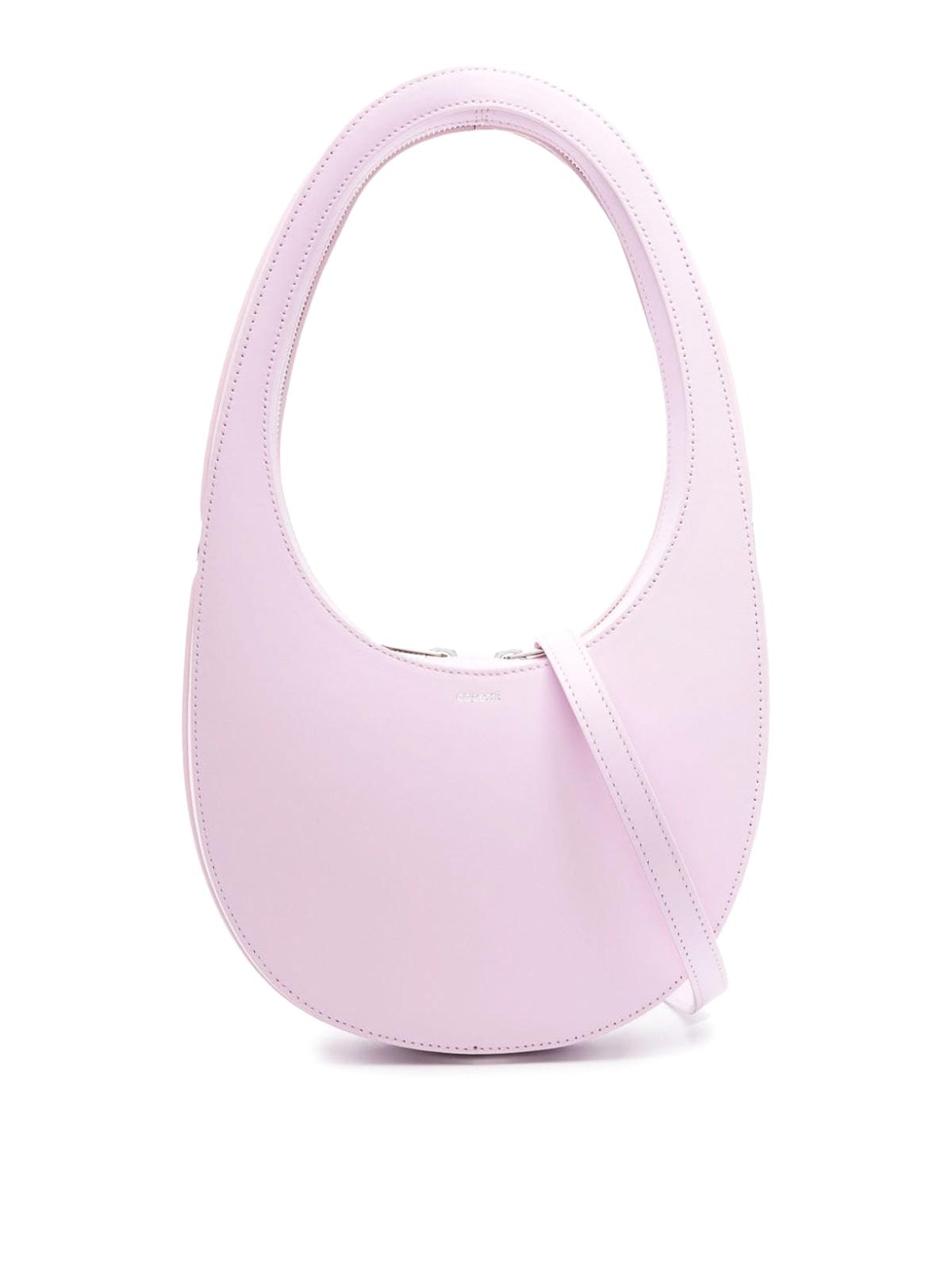 Shop Coperni Swipe Leather Crossbody Bag In Rosado Claro