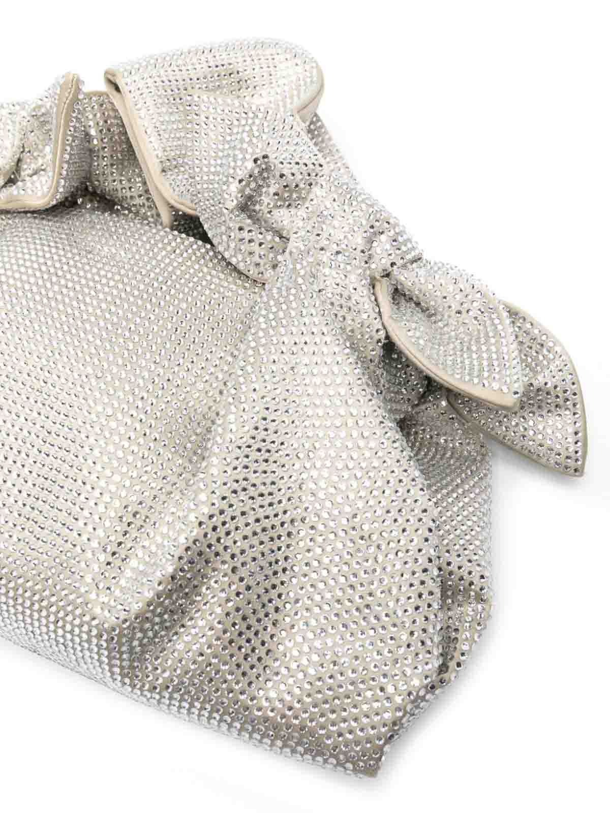 Shop Giuseppe Di Morabito Crystal Embellished Handbag In Beis