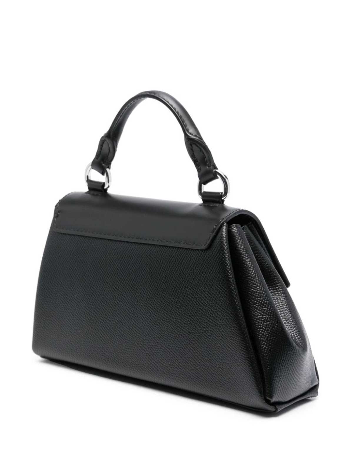 Shop Maison Margiela Snatched Asymmetric Micro Leather Handbag In Black
