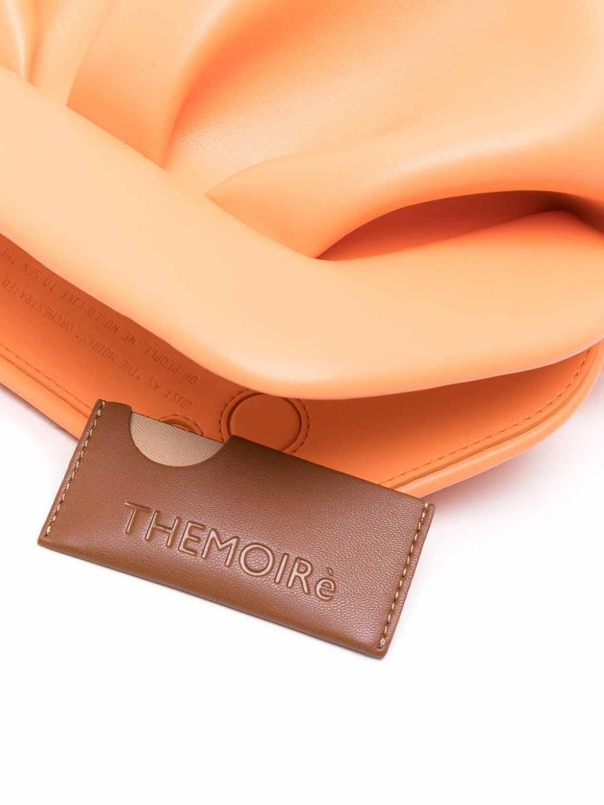 Shop Themoirè Tia Vegan Leather Clutch Bag In Naranja