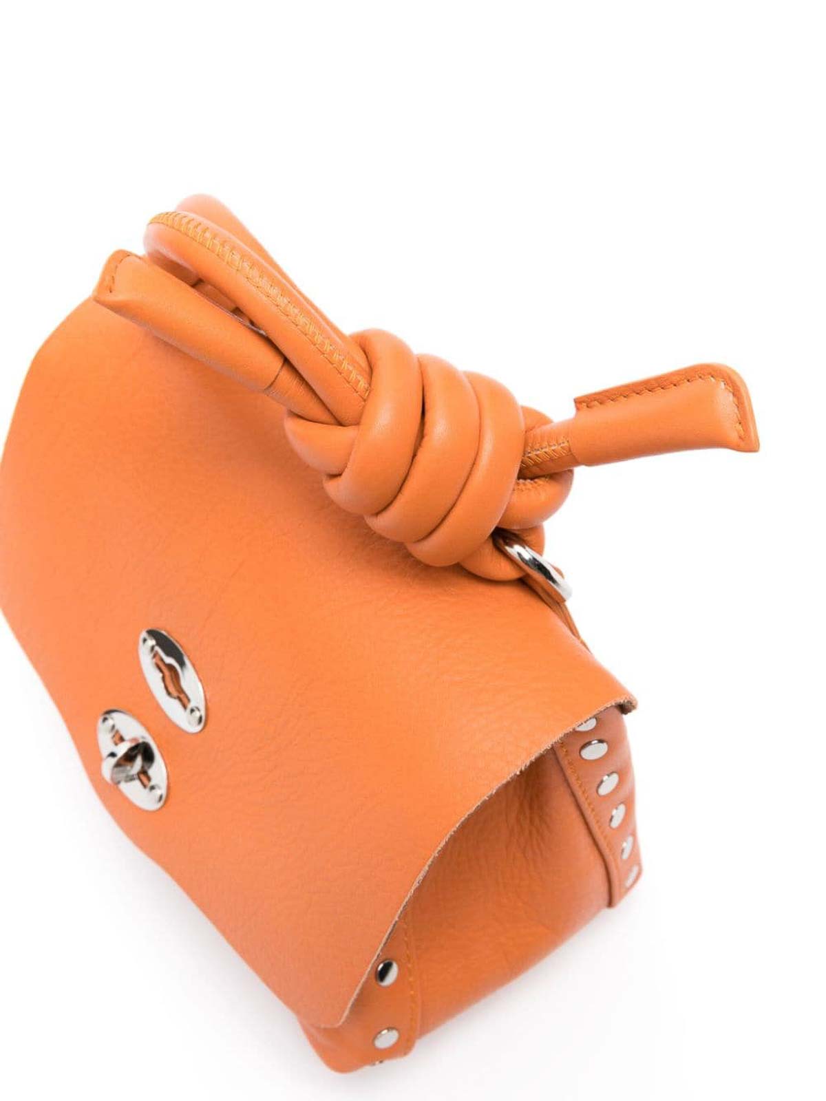 Shop Zanellato Baby Postina Leather Handbag In Naranja