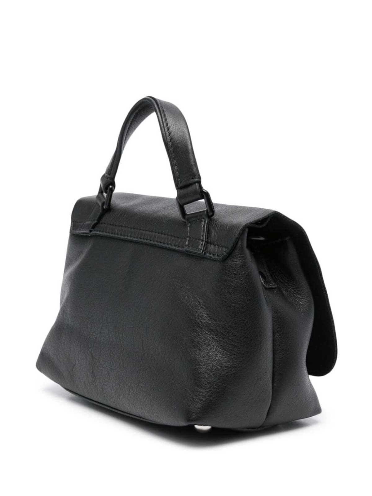 Shop Zanellato Baby Postina Leather Handbag In Negro