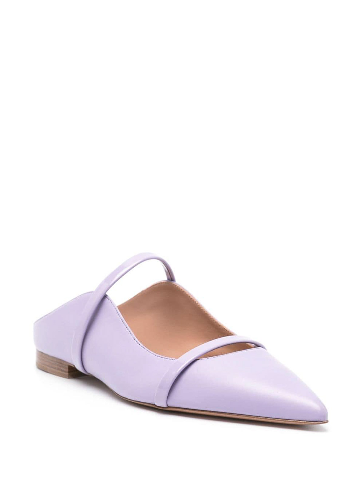 Shop Malone Souliers Maureen Leather Flat Mules In Metálico
