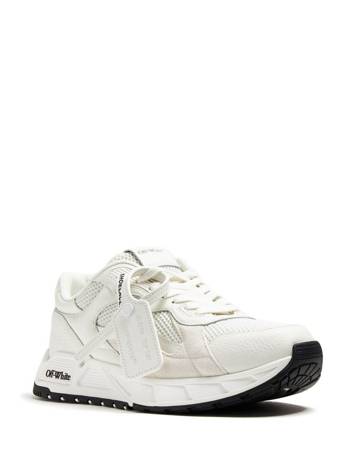 Shop Off-white Kick Off Leather Sneakers In Blanco