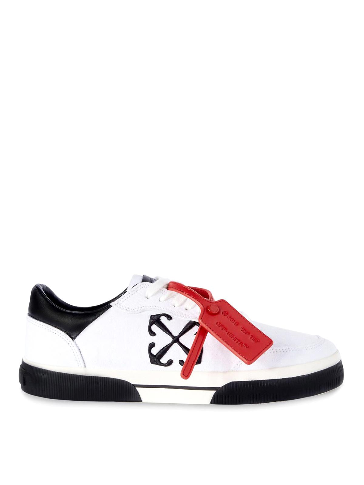 Shop Off-white Low Vulcanized Canvas Sneakers In Blanco