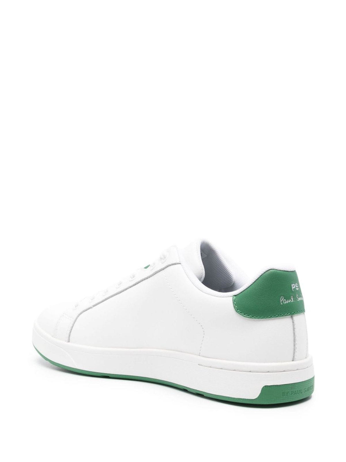 Shop Paul Smith Albany Leather Sneakers In Blanco