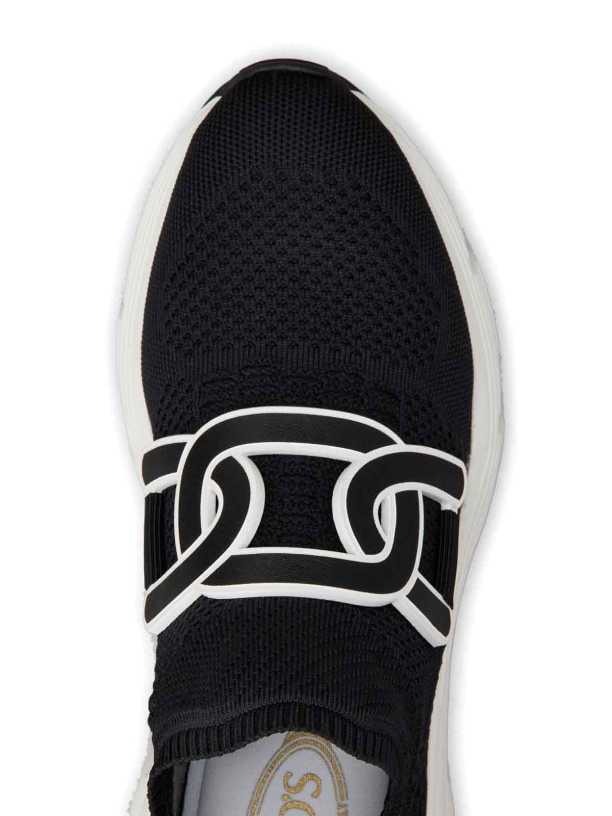 Shop Tod's Kate Knitted Sneakers In Negro