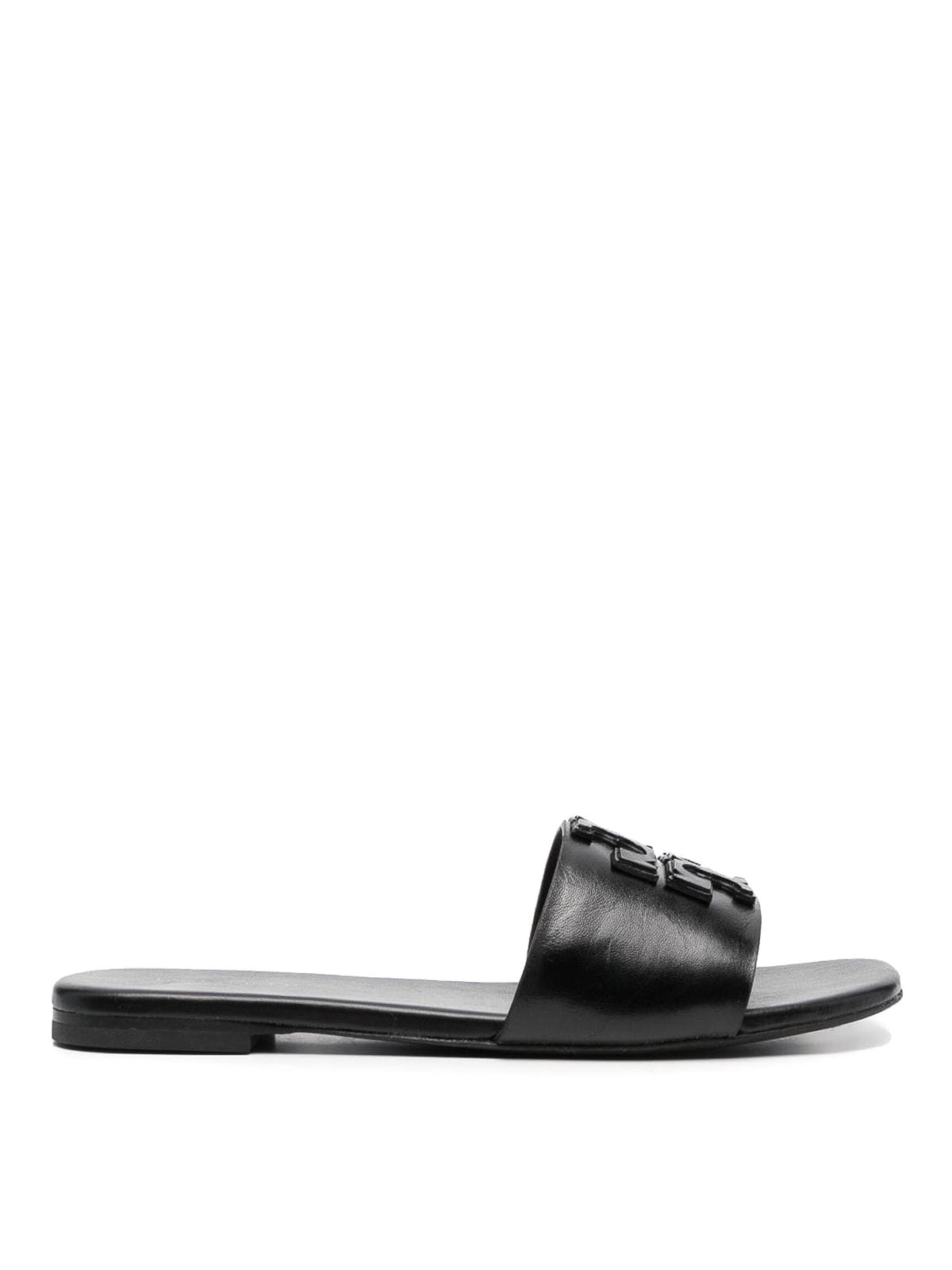 Shop Tory Burch Ines Leather Sandals In Negro