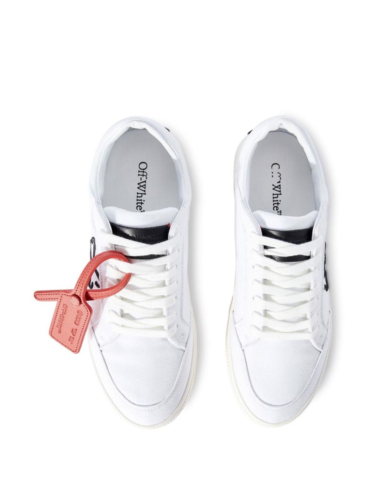 Shop Off-white Low Vulcanized Canvas Sneakers In Blanco