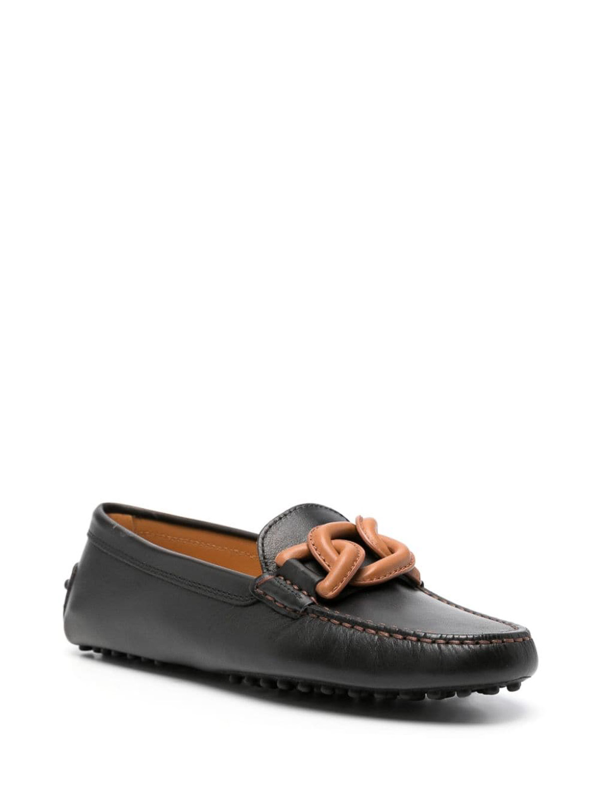 Shop Tod's Gommini Leather Driving Shoes In Negro