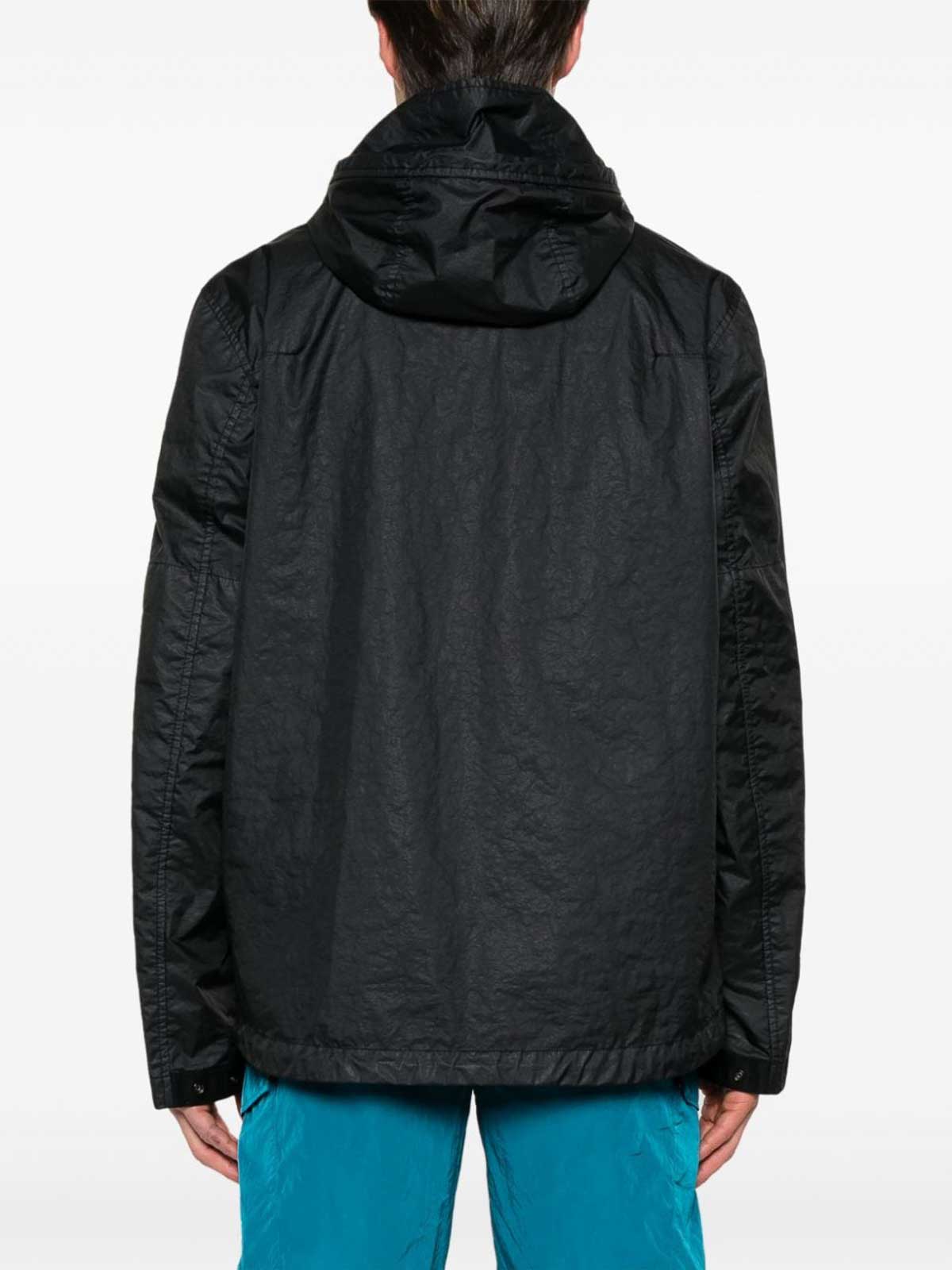 Shop Stone Island Jacket With Patch In Blue