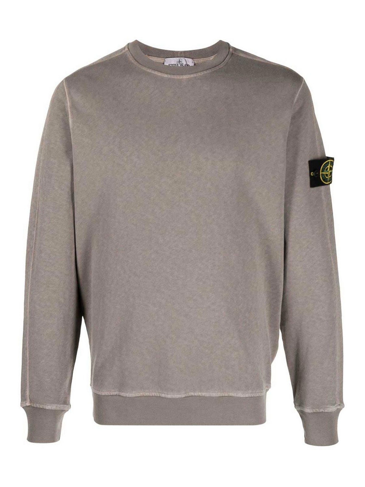 Shop Stone Island Sweatshirt With Patch In Beige