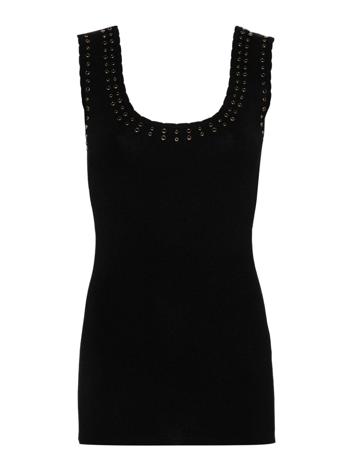 Blugirl Black Knitted Embellished Top