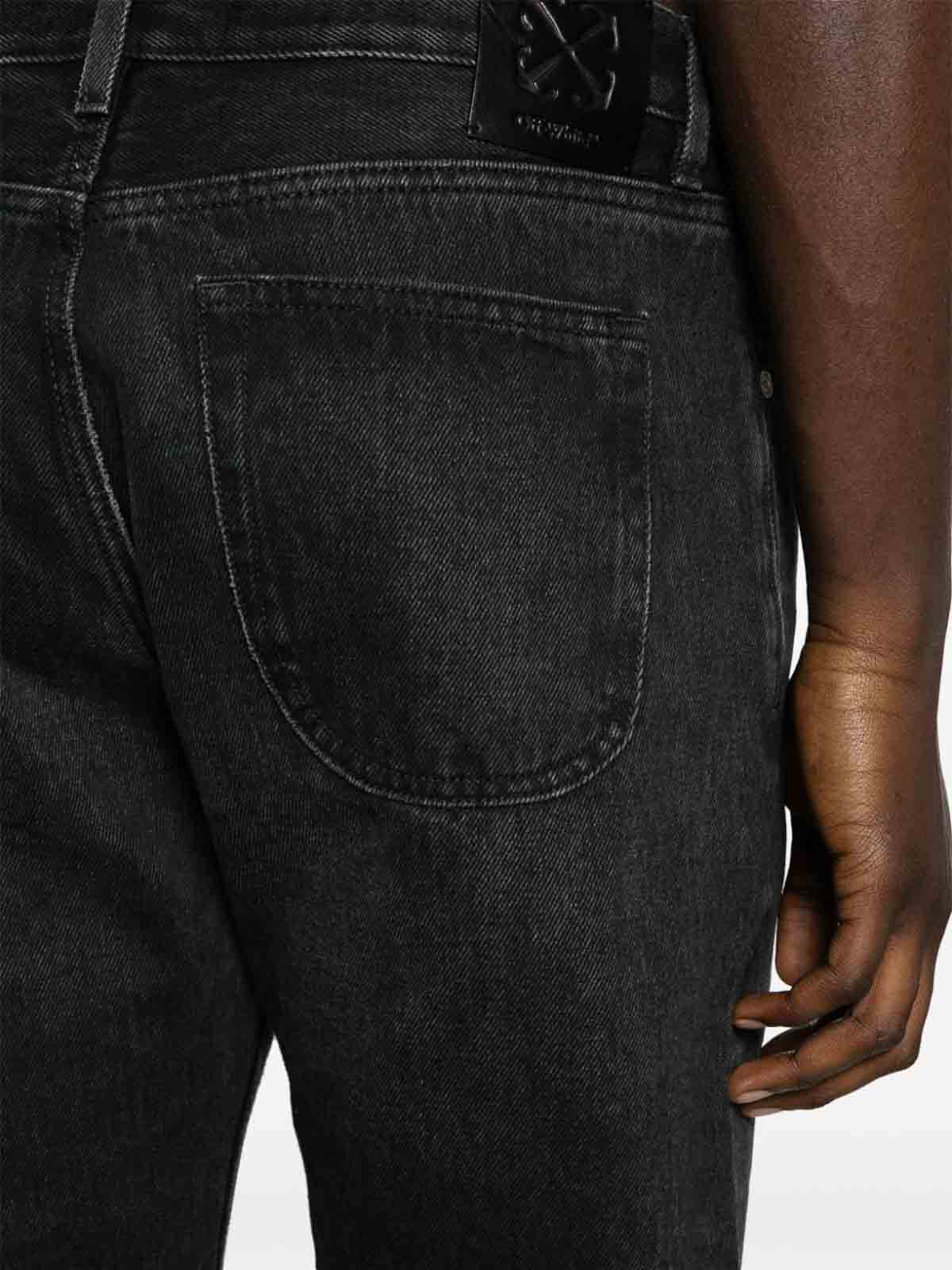 Shop Off-white Vintage Stonewashed Jeans In Black