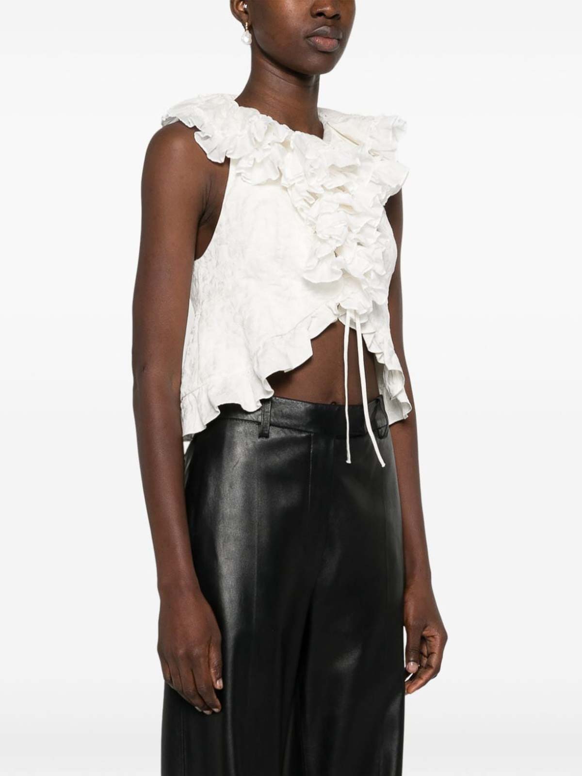 Shop Philosophy Di Lorenzo Serafini Top - Blanco In White