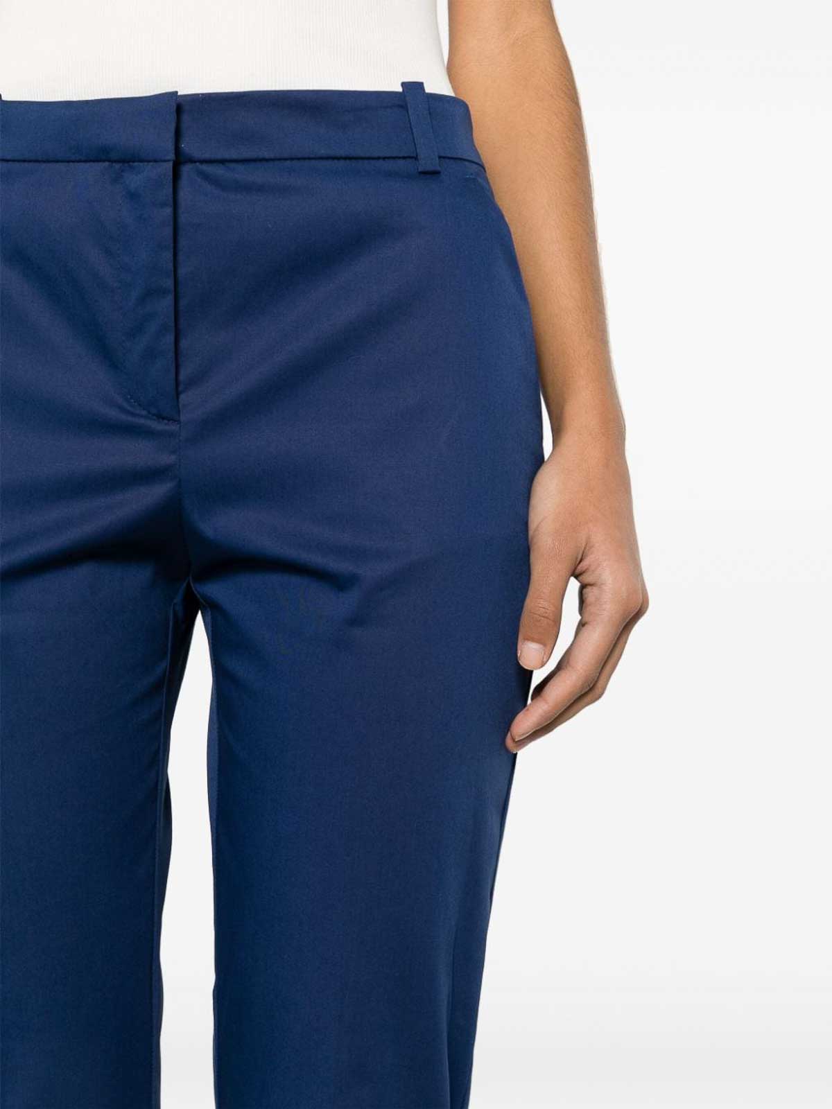Shop Pinko Mid-rise Trousers In Blue