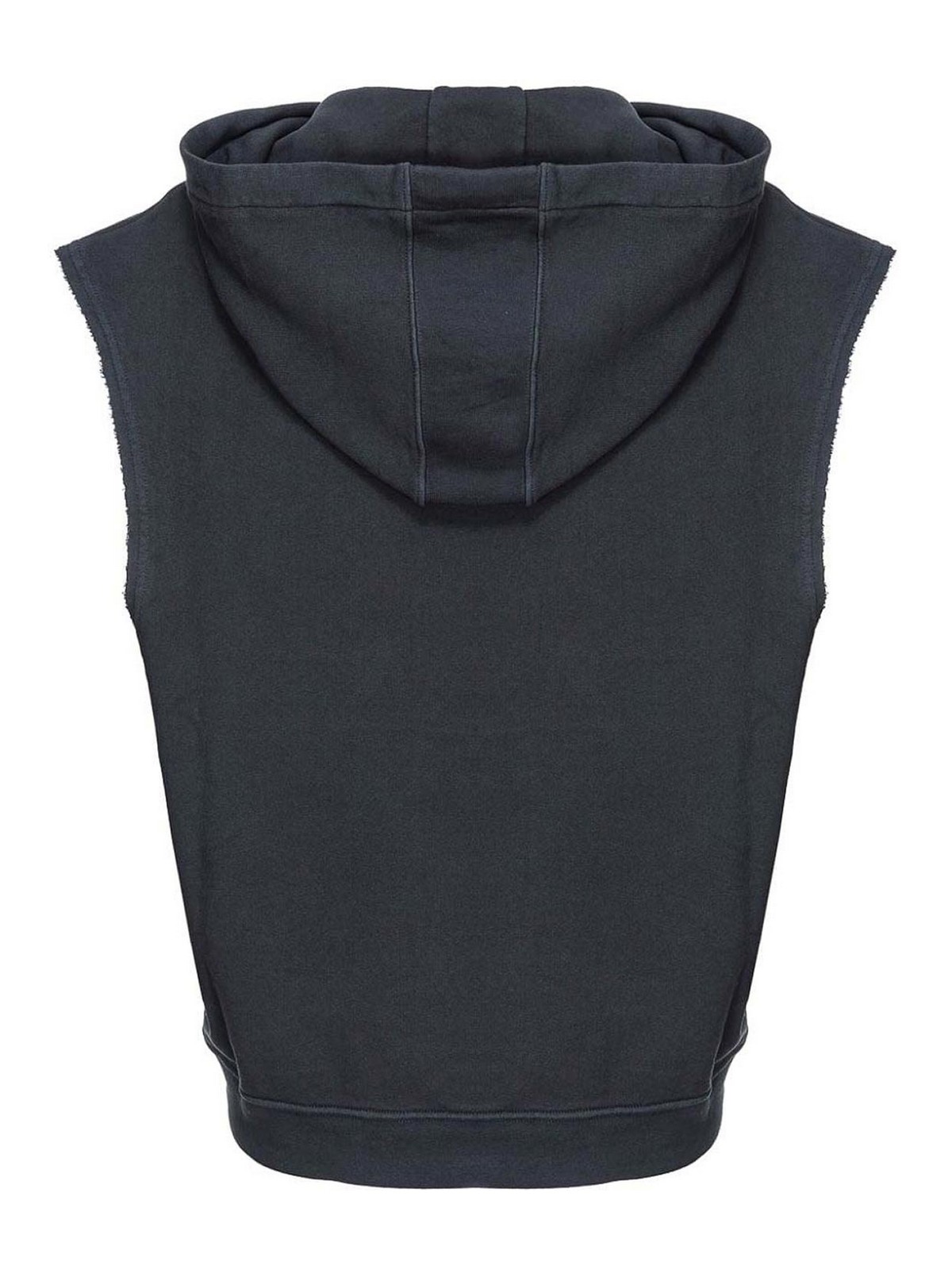 Shop Pinko Sleeveless Sweatshirt In Black
