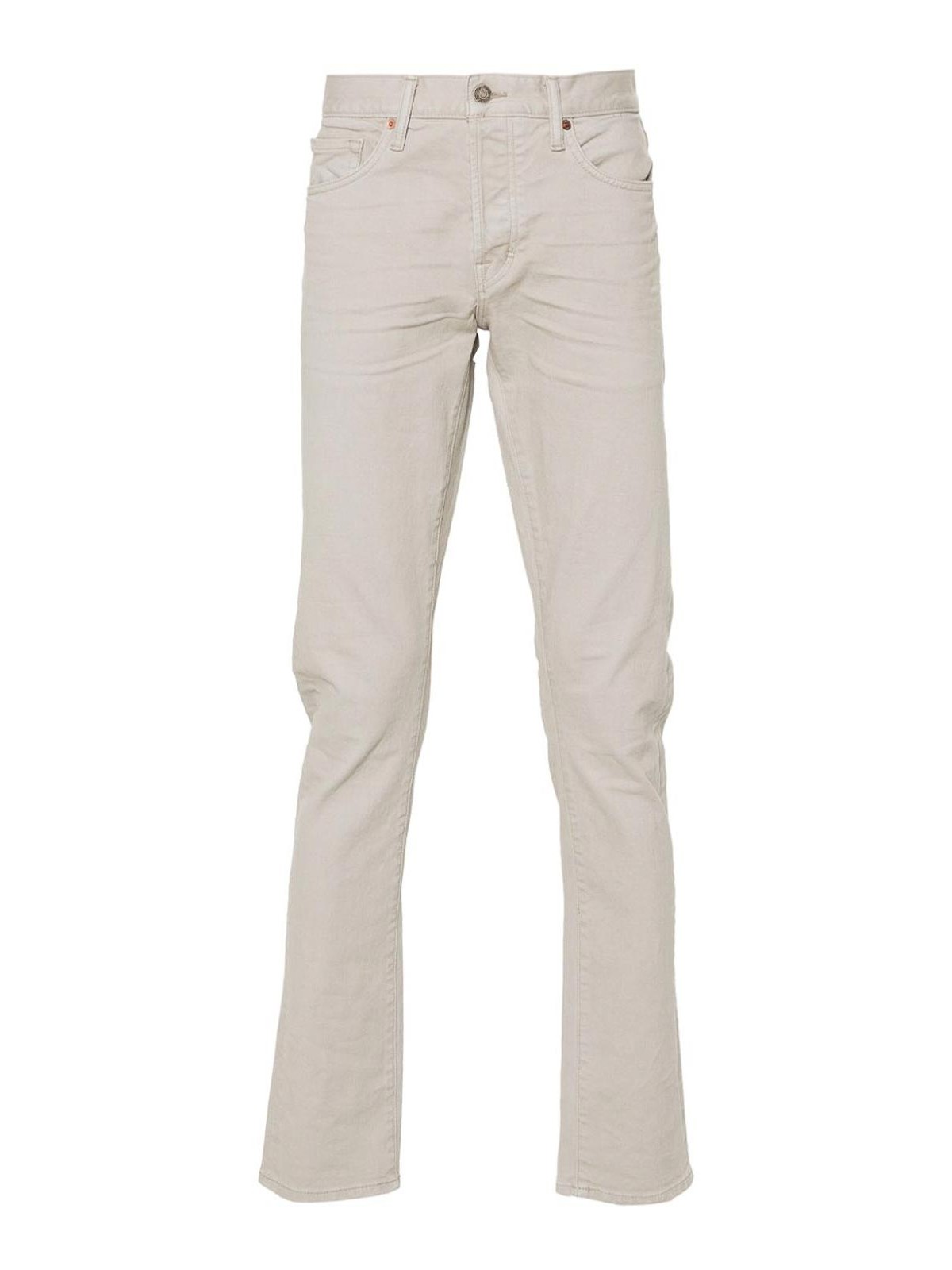 Tom Ford Mid-rise Slim-fit Jeans In Grey