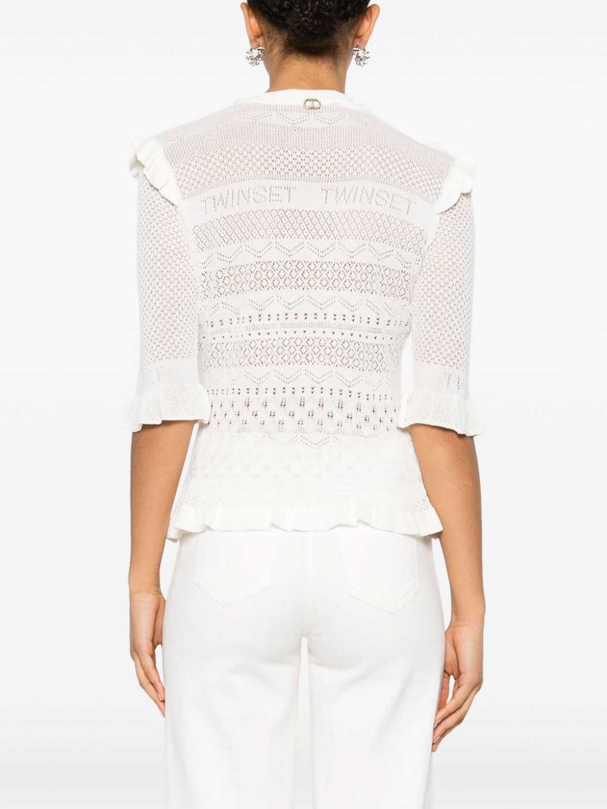 Shop Twinset Suéter Cuello Redondo - Blanco In White