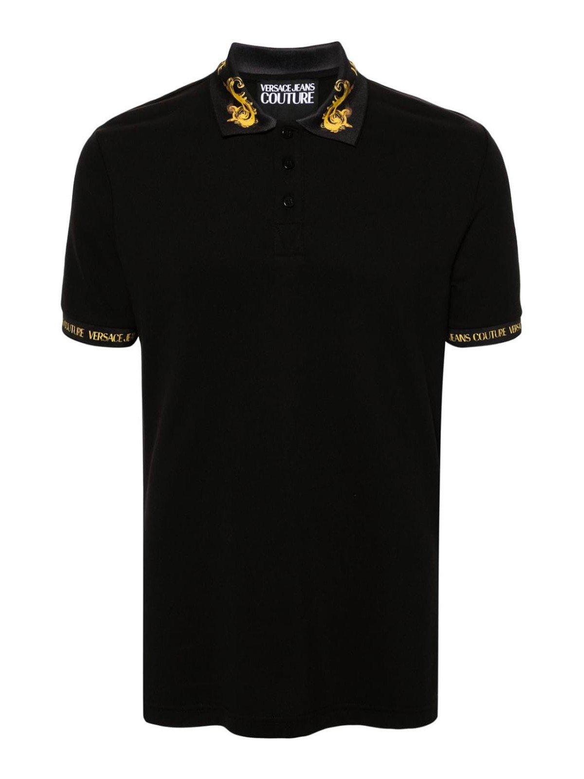 Shop Versace Jeans Couture Polo - Negro In Black
