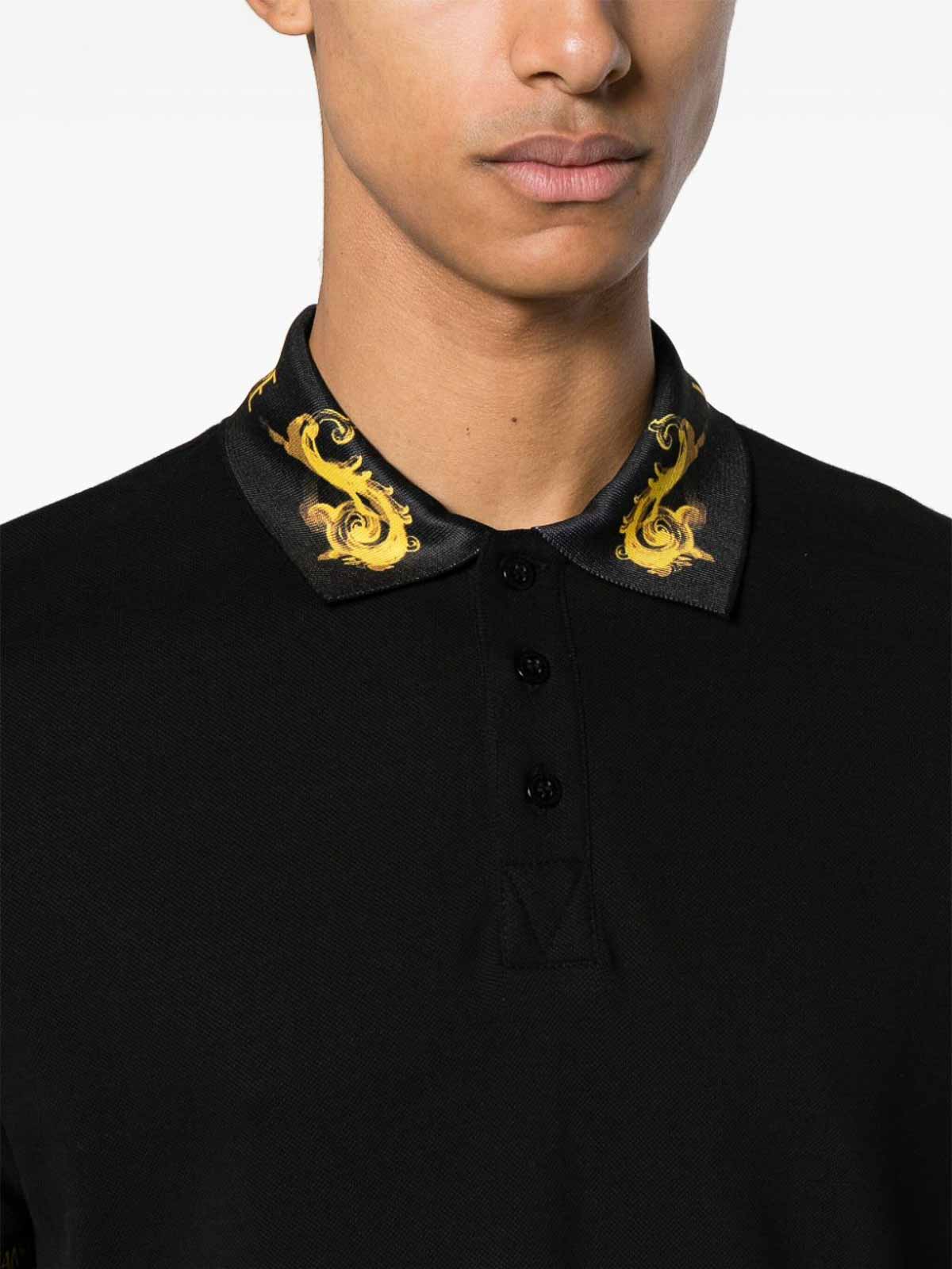 Shop Versace Jeans Couture Polo - Negro In Black