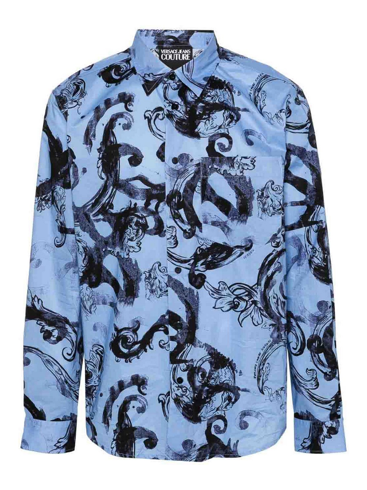 Shop Versace Jeans Couture Camisa - Azul Claro In Light Blue