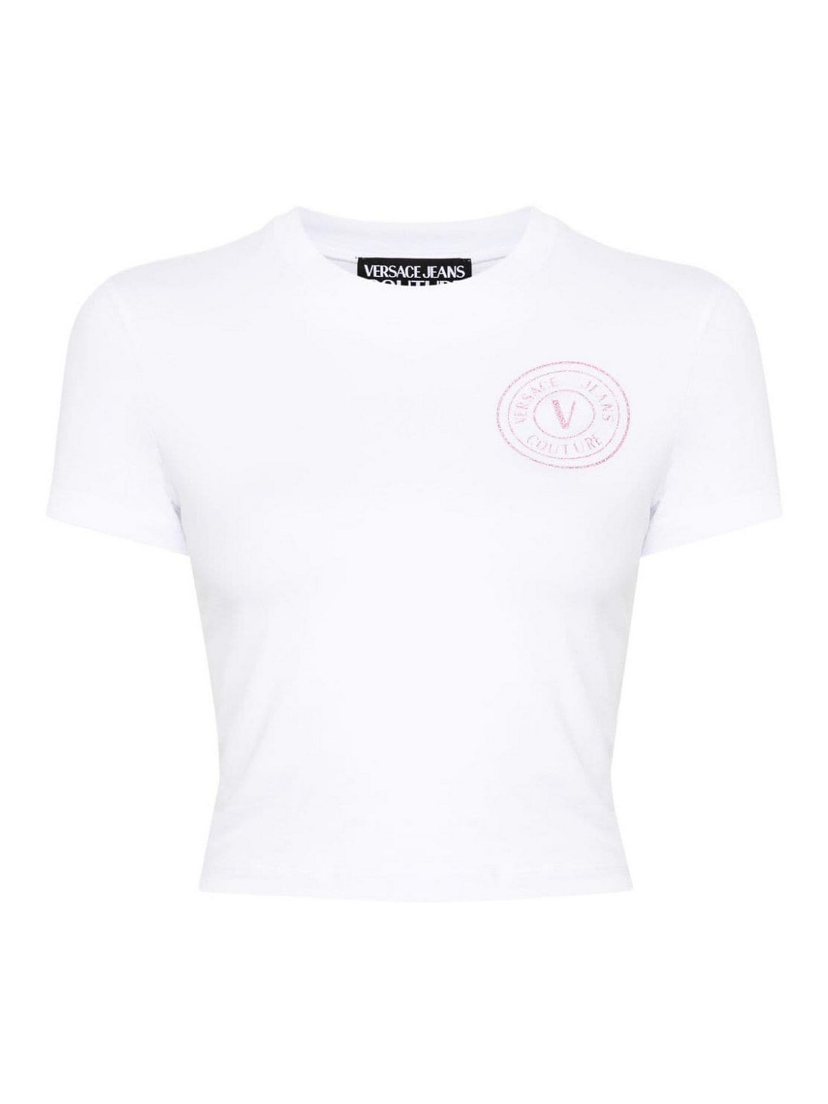 Versace Jeans Couture Logo Print T-shirt In White