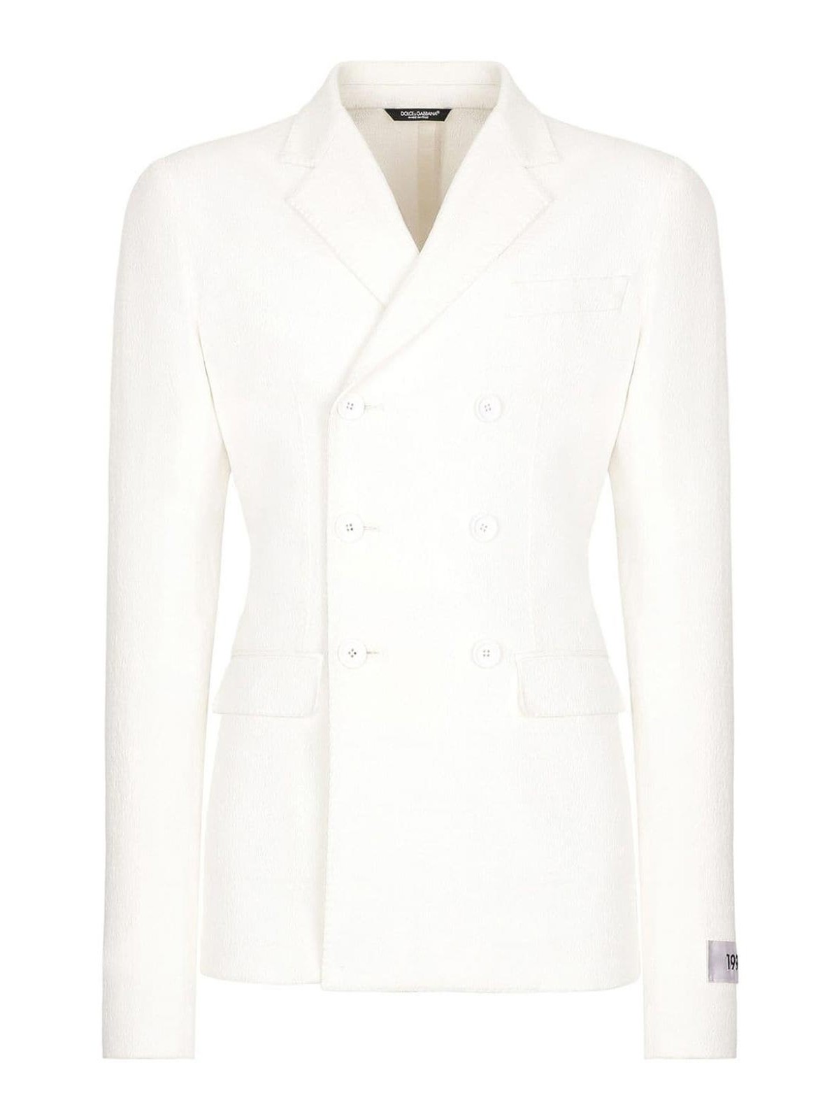 Shop Dolce & Gabbana Double-breasted Blazer In White