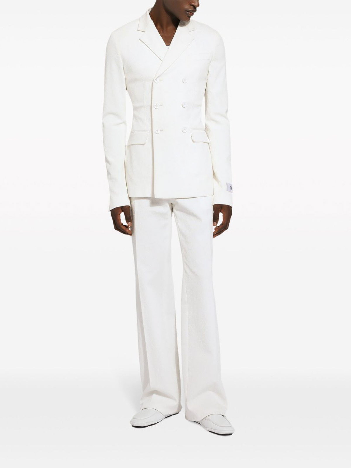 Shop Dolce & Gabbana Double-breasted Blazer In White