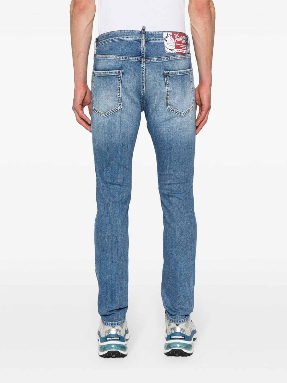 Shop Dsquared2 Faded Effect Jeans In Blue